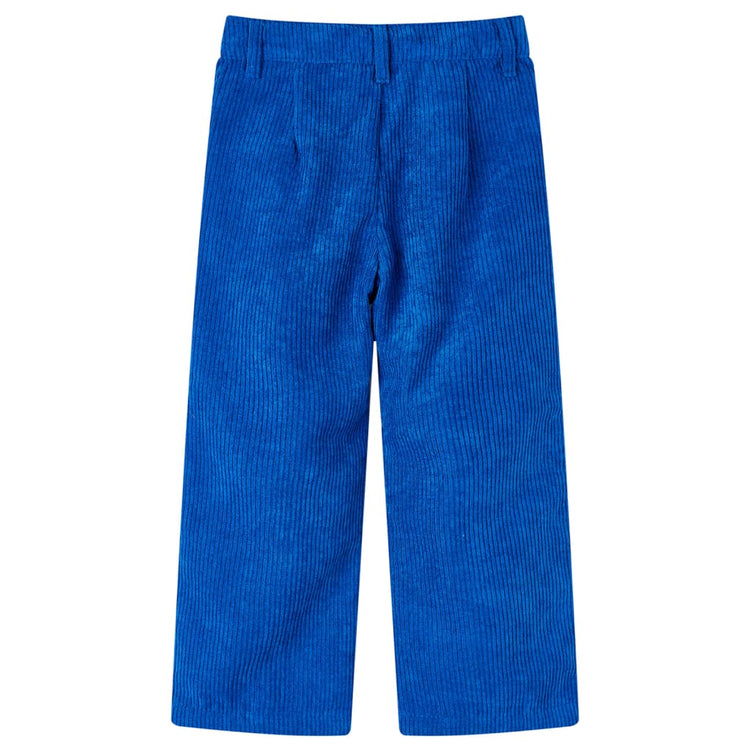 Vidaxl kinderbroek 128 ribfluweel kobaltblauw