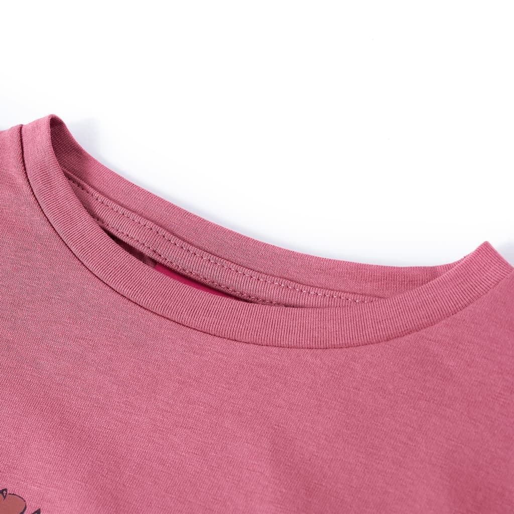 Vidaxl kindershirt met lange mouwen 116 frambooskleurig