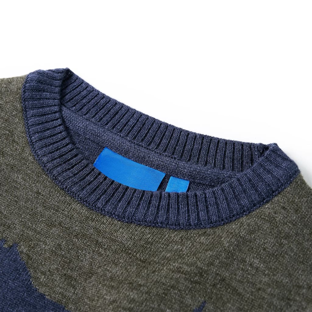 Vidaxl kindertrui gebreid 104 marineblauw