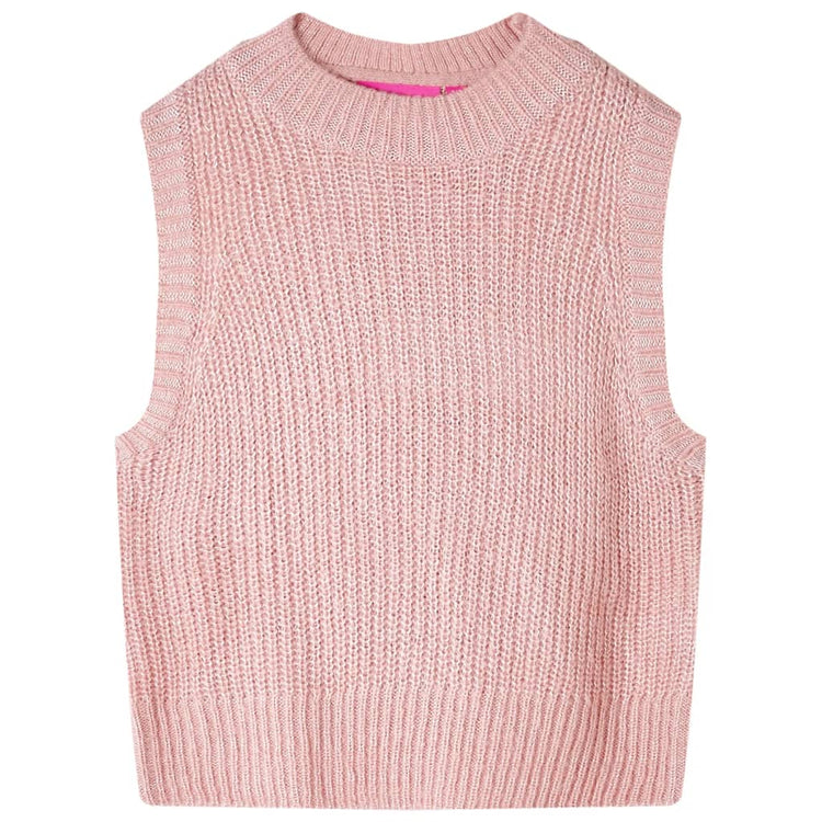 Vidaxl kinderspencer gebreid 116 lichtroze
