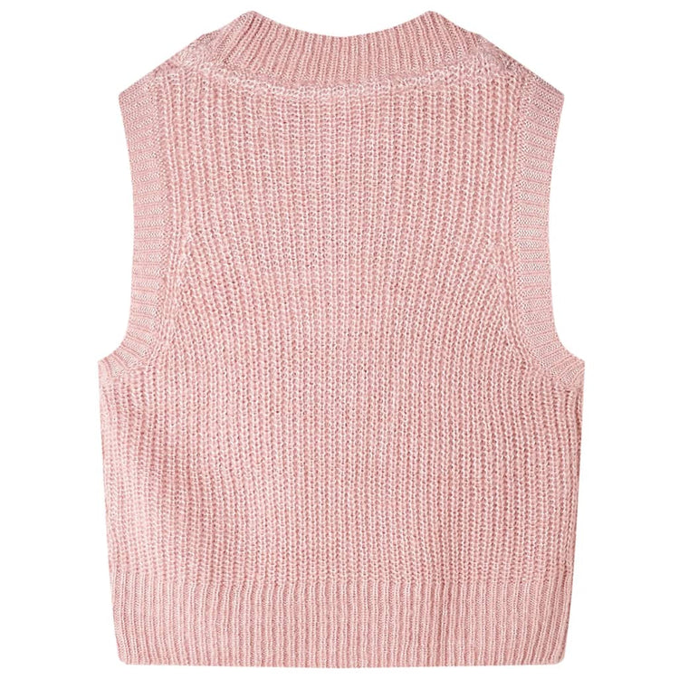 Vidaxl kinderspencer gebreid 116 lichtroze