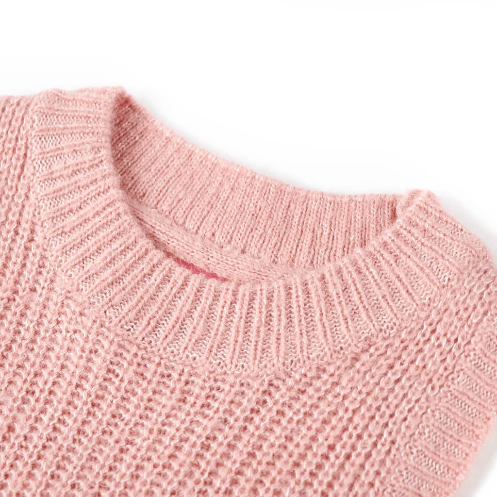 Vidaxl kinderspencer gebreid 128 lichtroze