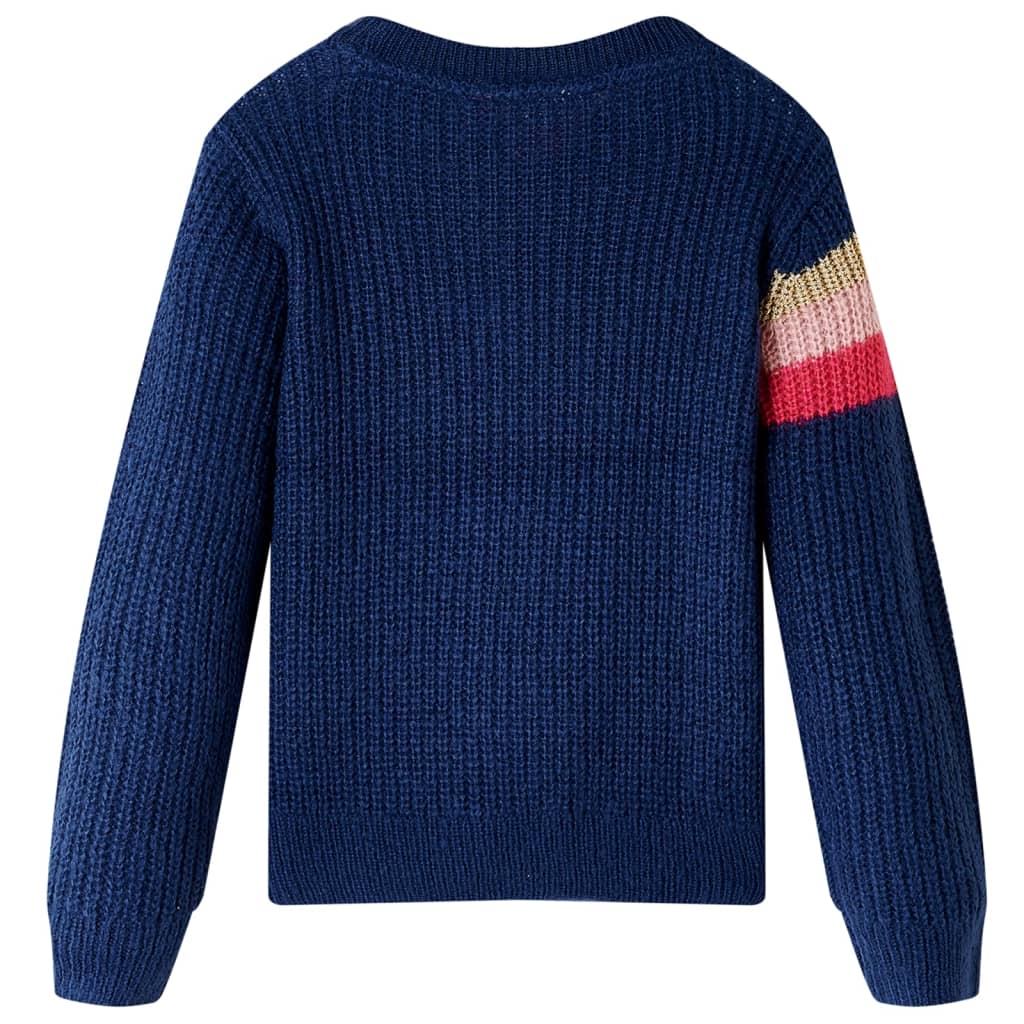 Vidaxl kindertrui gebreid 104 marineblauw