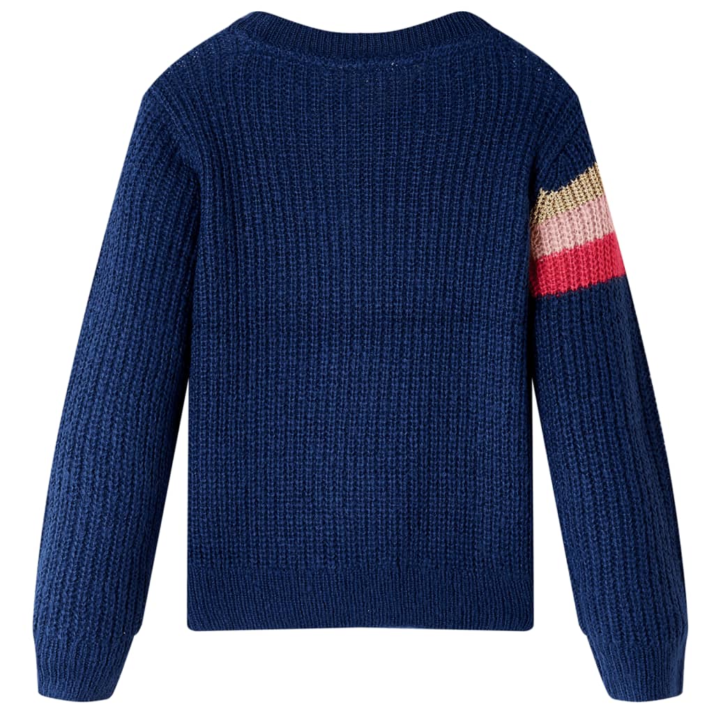 Vidaxl kindertrui gebreid 128 marineblauw