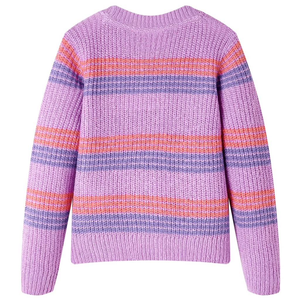 Vidaxl kindertrui gebreid met strepen 140 lila en roze