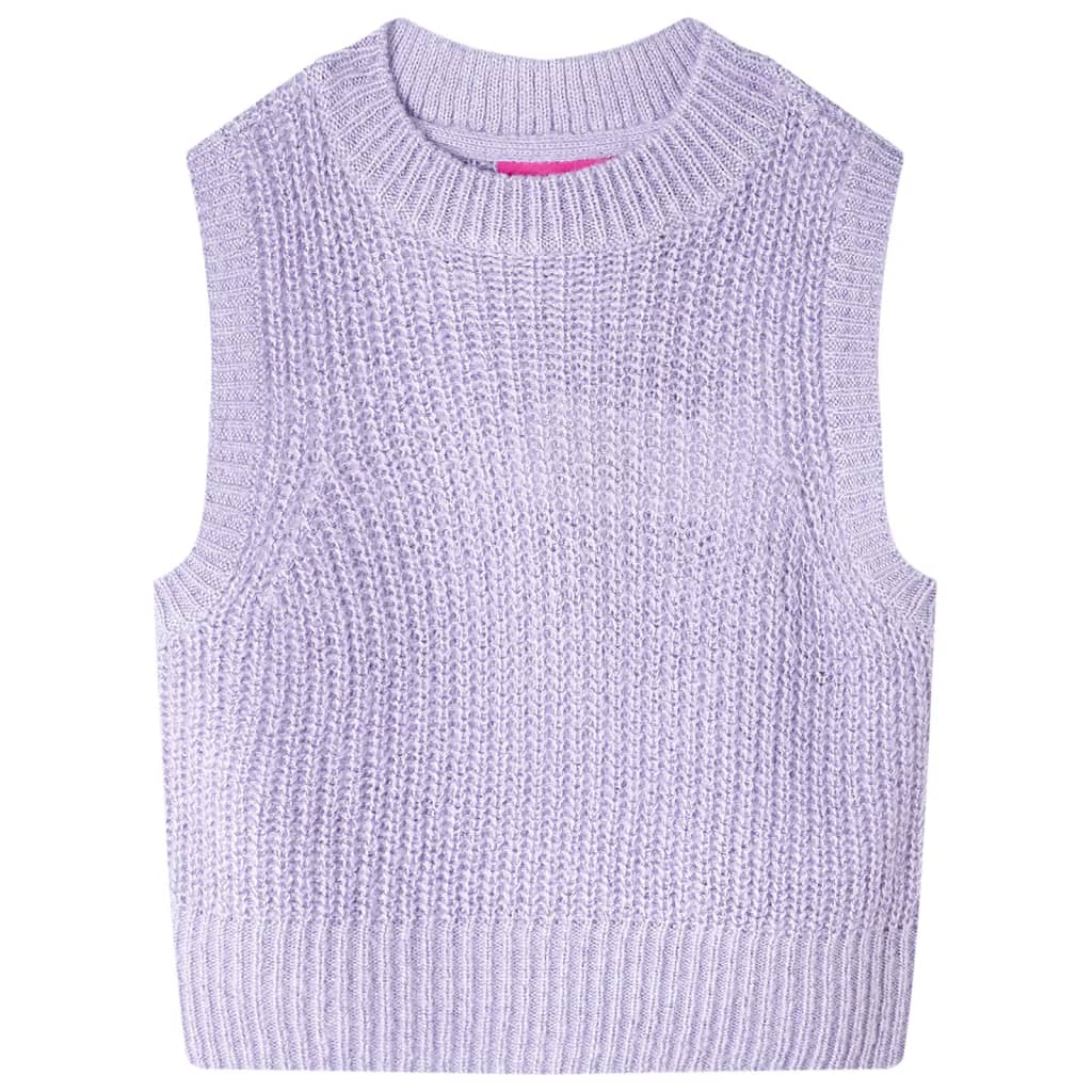 Vidaxl kinderspencer gebreid 128 lichtlila