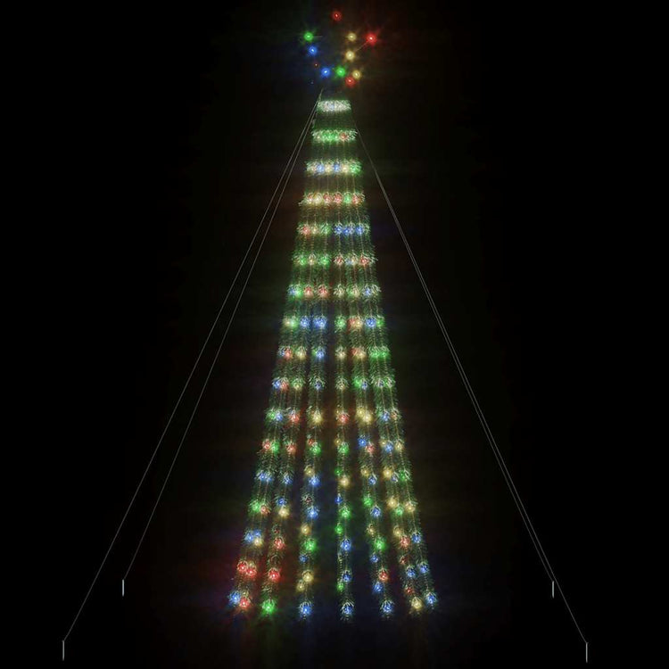 Vidaxl led-kerstboom 275 leds kleurrijk 180 cm