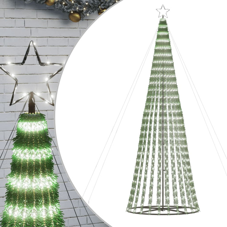 Vidaxl led-kerstboom 688 leds koud wit 300 cm
