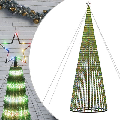 Vidaxl led-kerstboom 1544 leds kleurrijk 500 cm