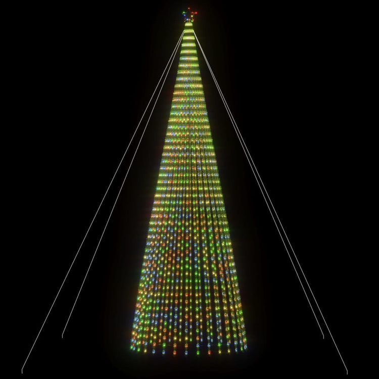 Vidaxl led-kerstboom 1544 leds kleurrijk 500 cm
