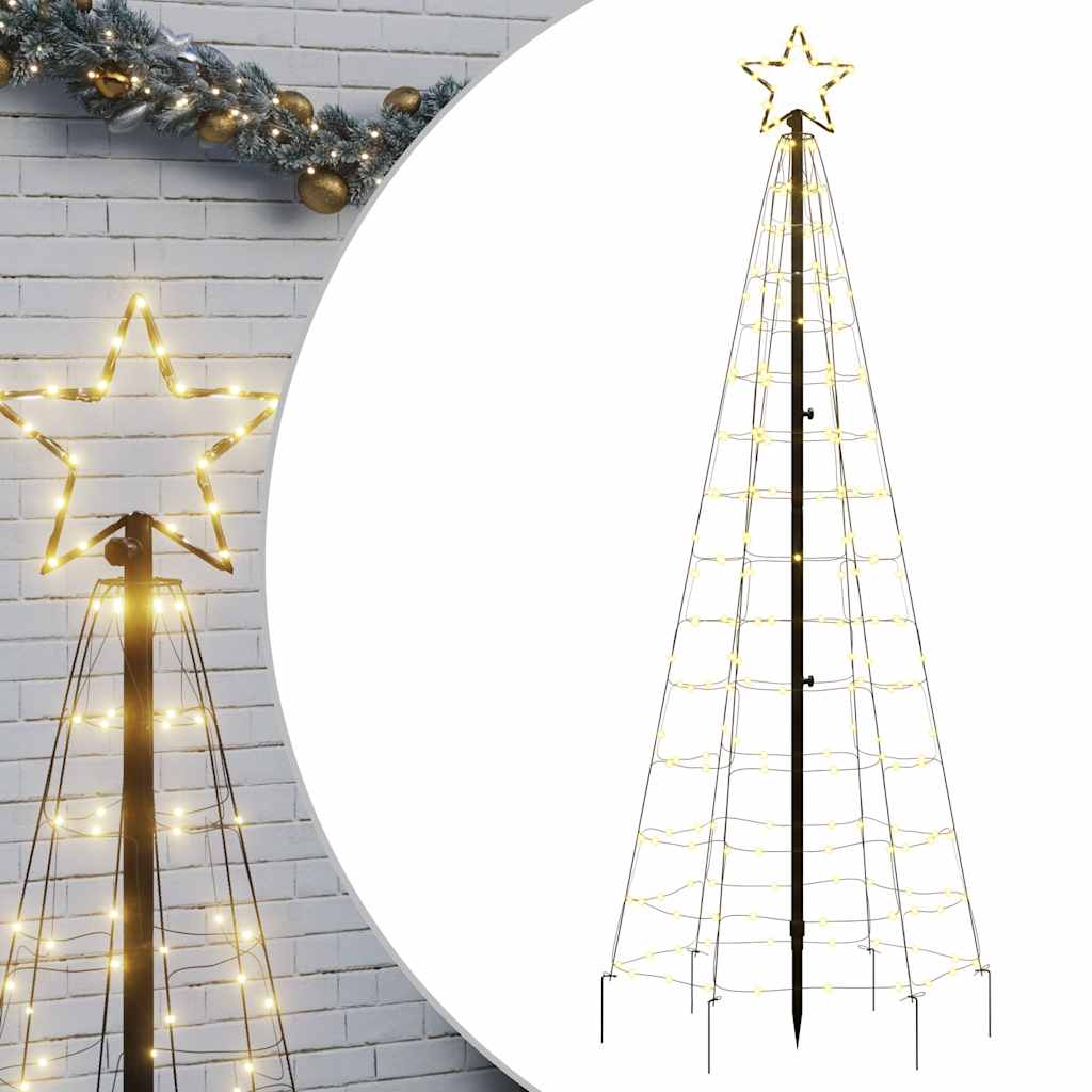 Vidaxl led-kerstboom met spikes 220 led's warm wit 180 cm