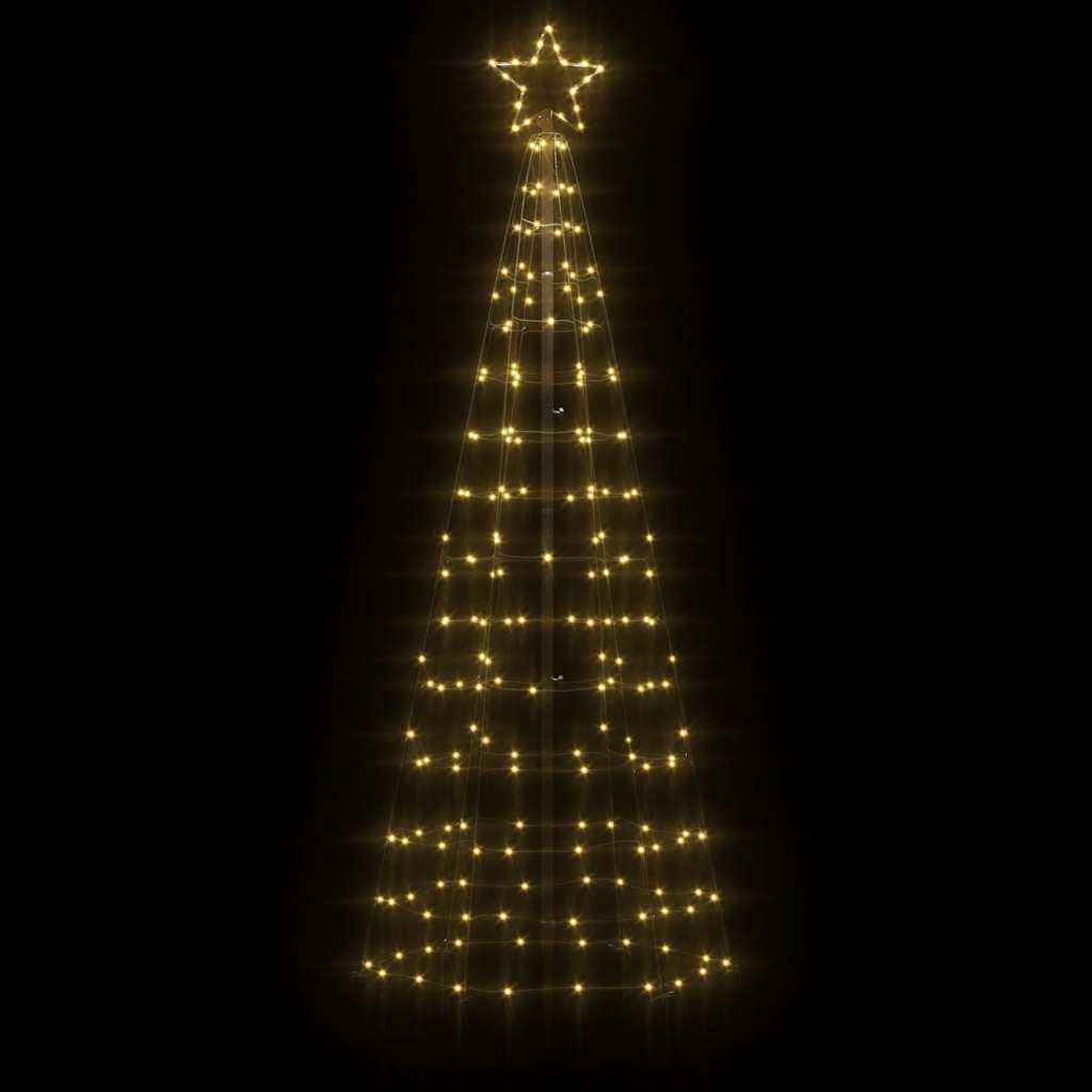 Vidaxl led-kerstboom met spikes 220 led's warm wit 180 cm