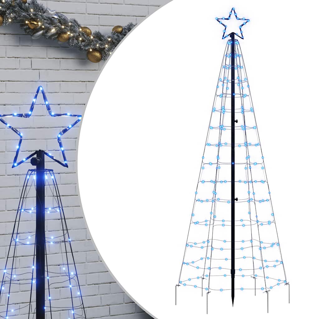Vidaxl led-kerstboom met spikes 220 leds 180 cm blauw