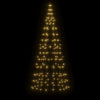 Vidaxl led-kerstboom aan vlaggenmast 200 led's warm wit 180 cm