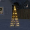 Vidaxl led-kerstboom aan vlaggenmast 200 led's warm wit 180 cm