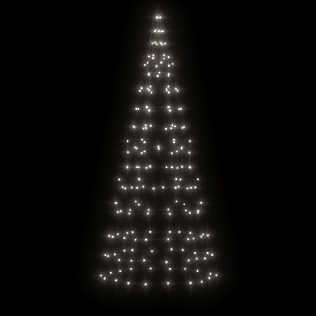 Vidaxl led-kerstboom aan vlaggenmast 200 led's koud wit 180 cm