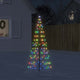 Vidaxl led-kerstboom op vlaggenmast 200 leds kleurrijk 180 cm