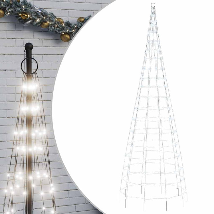 Vidaxl led-kerstboom 550 leds koud wit 300 cm