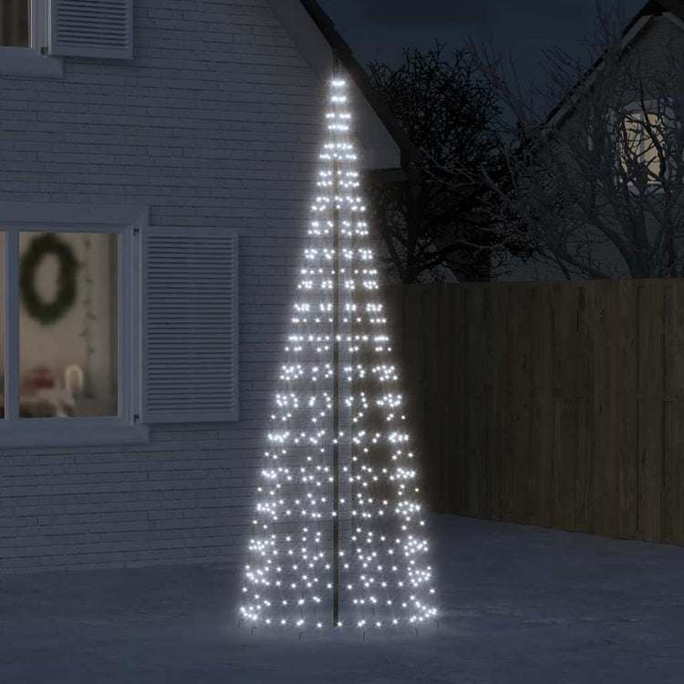 Vidaxl led-kerstboom 550 leds koud wit 300 cm