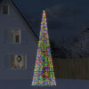 Vidaxl led-kerstboom aan vlaggenmast 1534 leds kleurrijk 500 cm