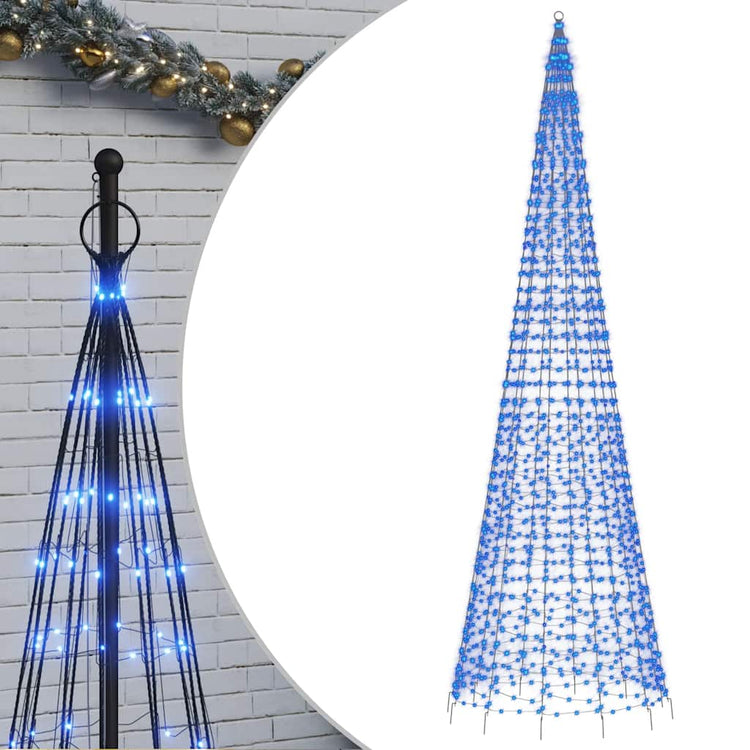 Vidaxl led-kerstboom 1534 leds 500 cm blauw