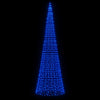 Vidaxl led-kerstboom aan vlaggenmast 1534 leds 500 cm blauw