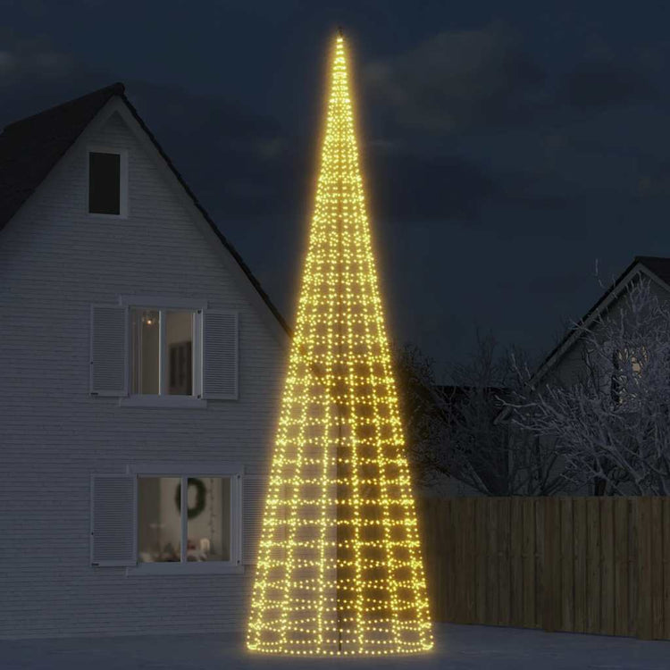Vidaxl led-kerstboom 3000 leds warm wit 800 cm