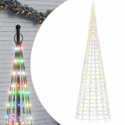 Vidaxl led-kerstboom 3000 leds kleurrijk 800 cm