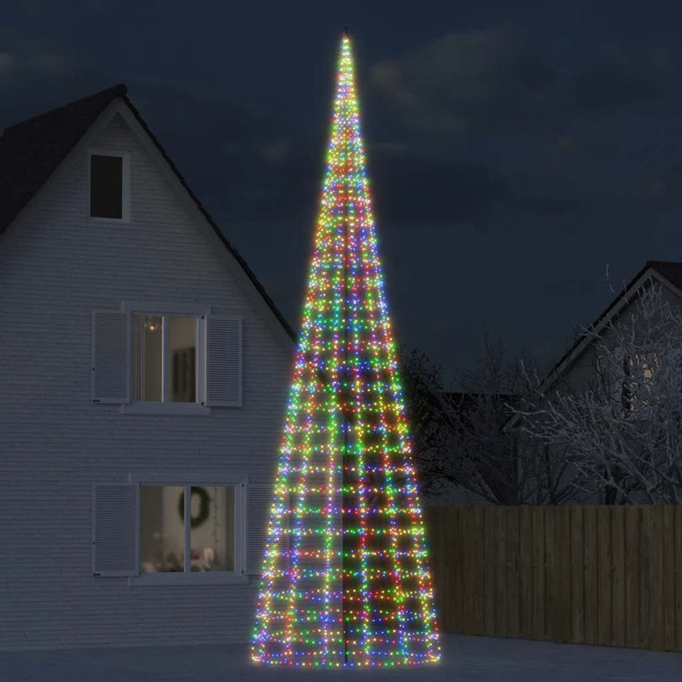 Vidaxl led-kerstboom 3000 leds kleurrijk 800 cm
