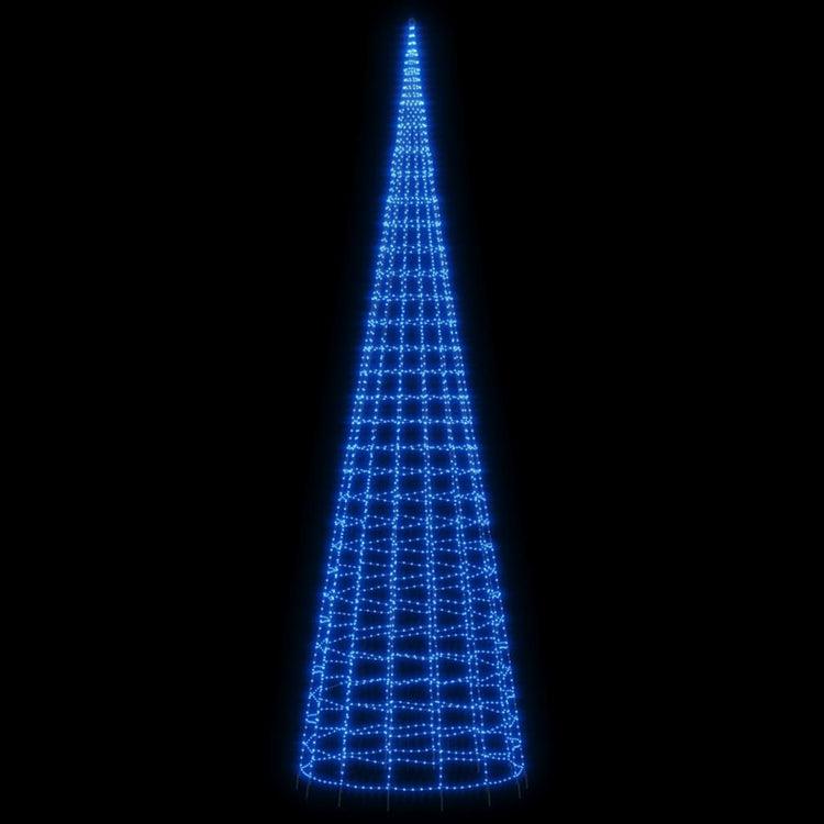 Vidaxl led-kerstboom aan vlaggenmast 3000 led's 800 cm blauw