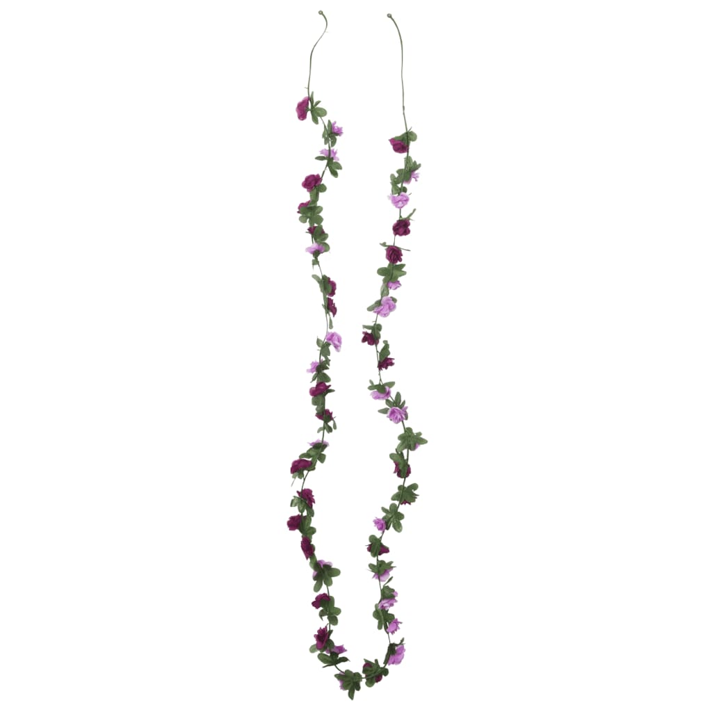 Vidaxl bloemenslingers 6 st 250 cm lente lichtpaars