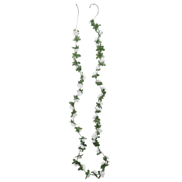 Vidaxl kerstslingers met bloemen 6 st 250 cm lente wit