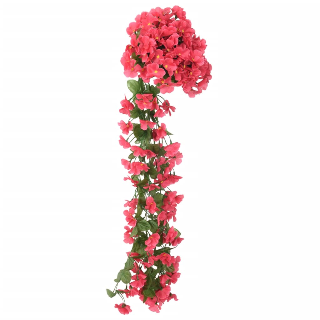 VidaXL Kerstslingers met bloemen 3 st 85 cm rozé