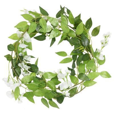 Vidaxl bloemenslingers 6 st 200 cm wit