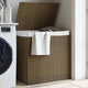 Vidaxl wasmand met 2 vakken 53x35x57 cm poly rattan