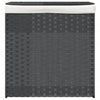 Vidaxl wasmand met 2 vakken 53x35x57 cm poly rattan grijs