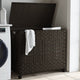 Vidaxl wasmand op wielen 66x35x60 cm rattan donkerbruin