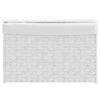 Vidaxl wasmand met deksel 55,5x35x34 cm poly rattan wit