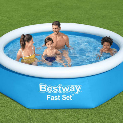 Bestway fast set zwembad opblaasbaar rond 244x66 cm