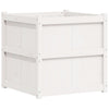 Vidaxl plantenbak 70x70x70 cm massief grenenhout wit