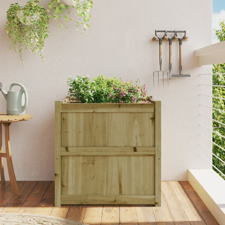 Vidaxl plantenbak 70x70x70 cm geïmpregneerd grenenhout