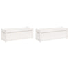 Vidaxl plantenbakken 2 st cm massief grenenhout wit