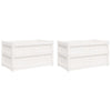 Vidaxl plantenbakken 2 st cm massief grenenhout wit