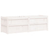 Vidaxl plantenbak 150x50x50 cm massief grenenhout wit