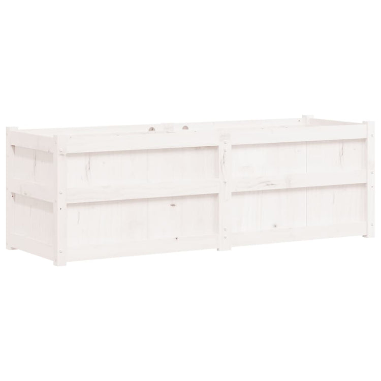 Vidaxl plantenbak 150x50x50 cm massief grenenhout wit
