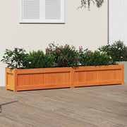 Vidaxl plantenbak 180x31x31 cm massief grenenhout wasbruin - afbeelding 1