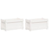 Vidaxl plantenbakken 2 st cm massief grenenhout wit