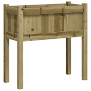 Vidaxl plantenbak met poten 70x31x70 cm geïmpregneerd grenenhout - afbeelding 2
