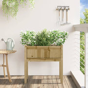 Vidaxl plantenbak met poten 70x31x70 cm geïmpregneerd grenenhout - afbeelding 3