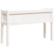 Vidaxl plantenbak met poten 110x31x70 cm massief grenenhout wit - afbeelding 2